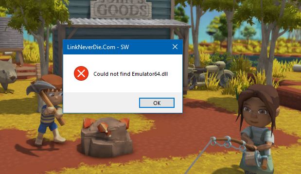 [Dinkum] could not find Emulator64.dll khi mở game