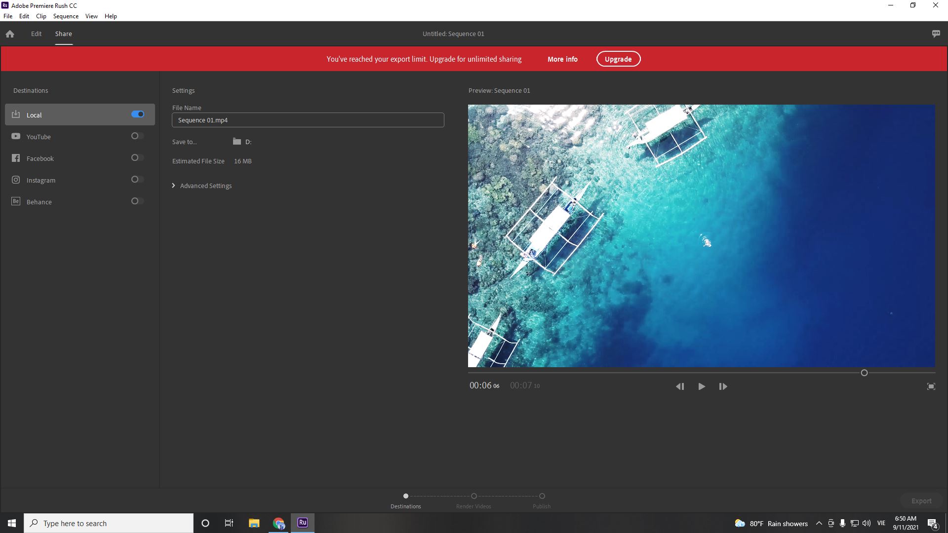 Adobe Premiere Rush 2019 không thể kích hoạt được bản quyền