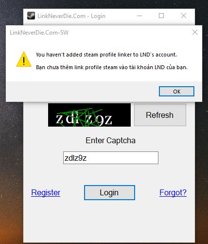 Lỗi SteamJoinGame đòi add profile Steam