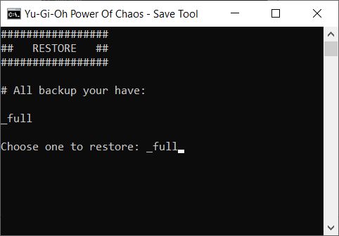 Tool backup save + full cards save