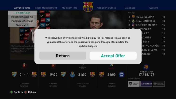 Lỗi chuyển nhượng Master league PES 2021