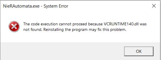  Hỏi về NieRAutomata thiếu file DLL