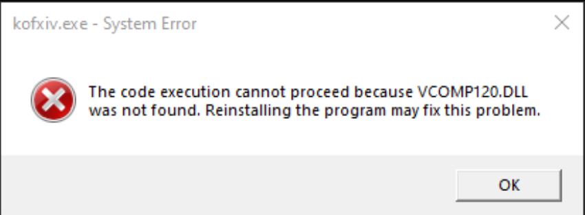 Hướng dẫn khắc phục và sửa lỗi VCOMP120.dll