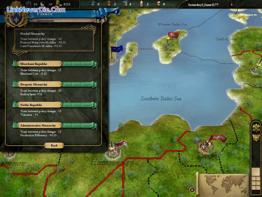 Hình ảnh trong game Europa Universalis 3 (screenshot)