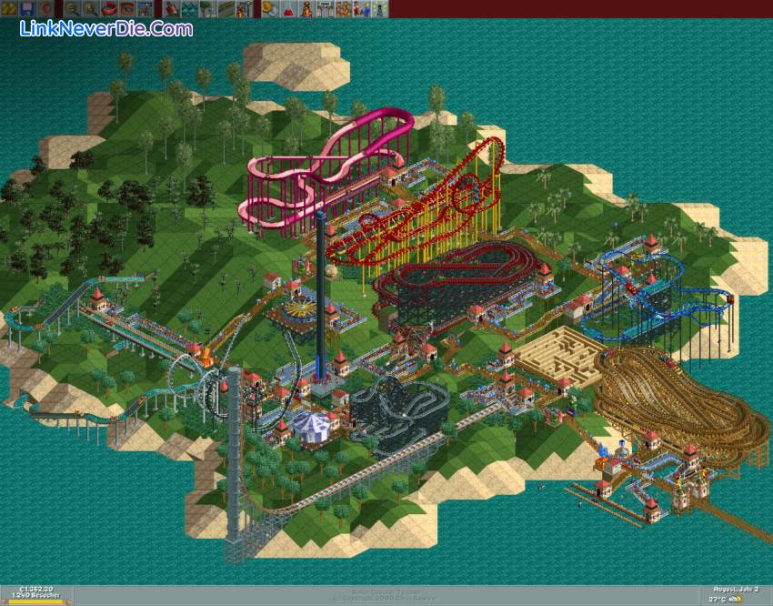 Hình ảnh trong game RollerCoaster Tycoon (screenshot)