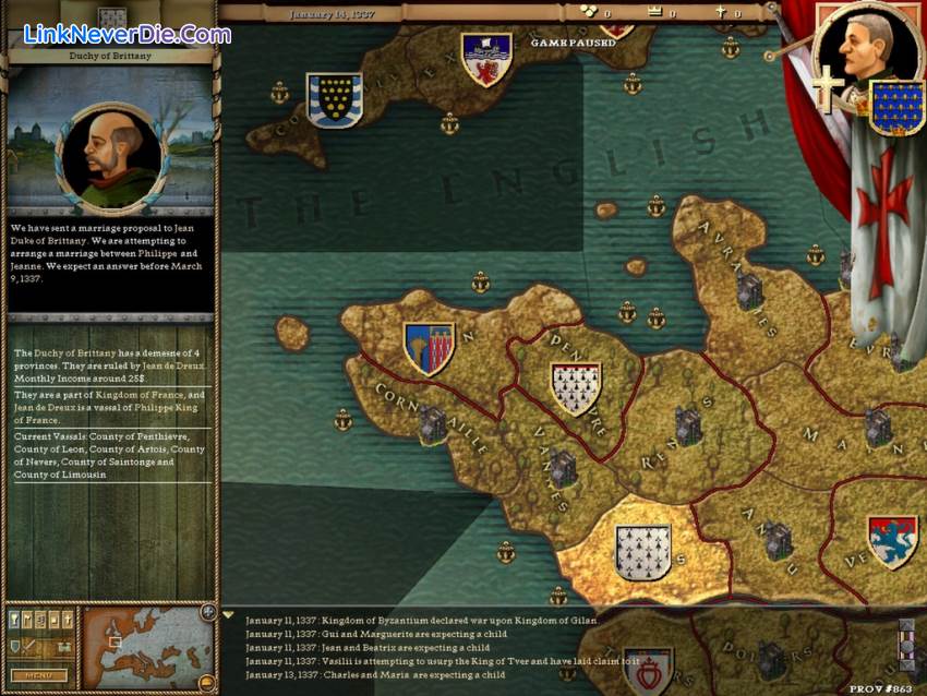 Hình ảnh trong game Crusader Kings (screenshot)