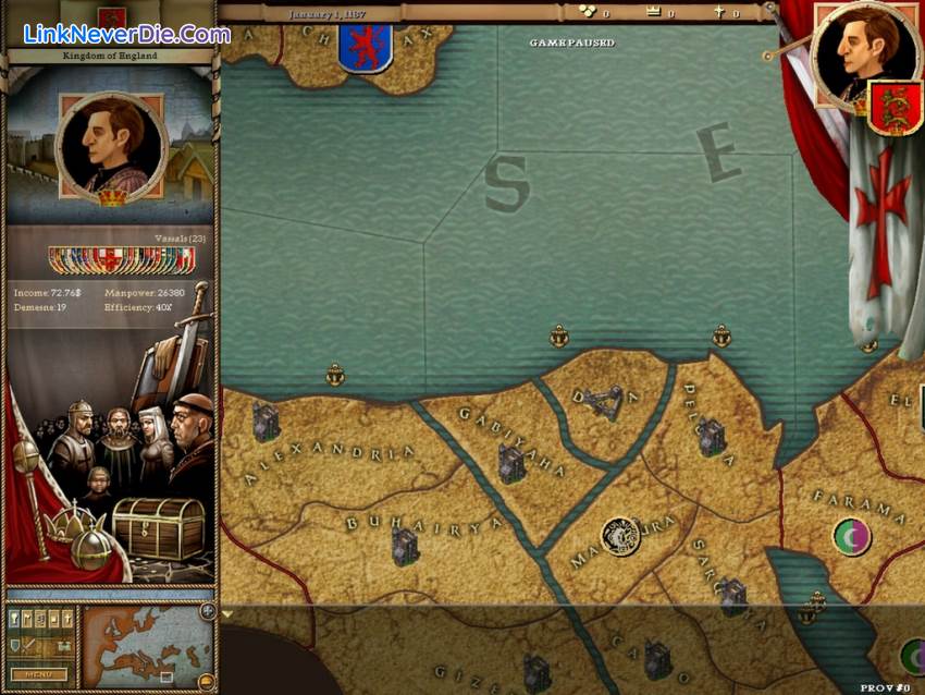 Hình ảnh trong game Crusader Kings (screenshot)