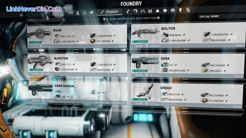 Hình ảnh trong game Warframe (screenshot)