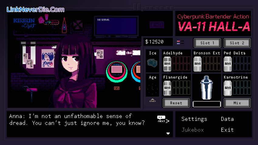 Hình ảnh trong game VA-11 Hall-A: Cyberpunk Bartender Action (screenshot)