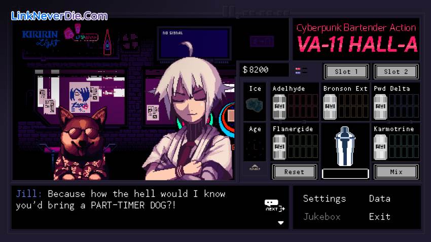 Hình ảnh trong game VA-11 Hall-A: Cyberpunk Bartender Action (screenshot)