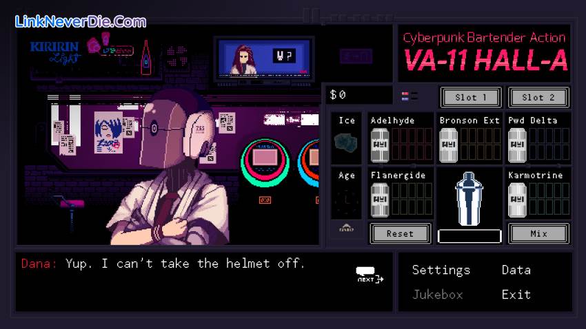 Hình ảnh trong game VA-11 Hall-A: Cyberpunk Bartender Action (screenshot)