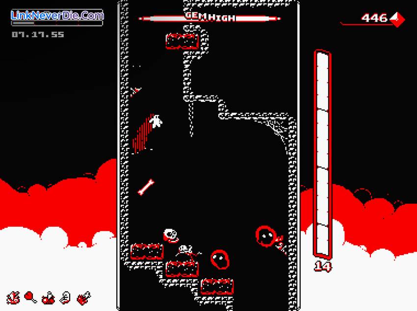 Hình ảnh trong game Downwell (screenshot)