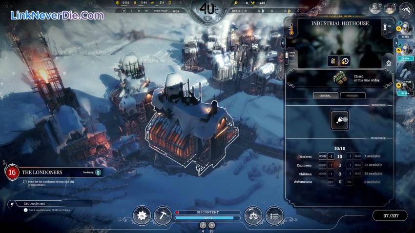 Hình ảnh trong game Frostpunk (screenshot)