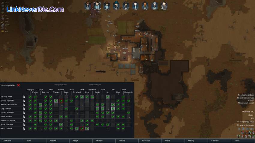 Hình ảnh trong game RimWorld (screenshot)