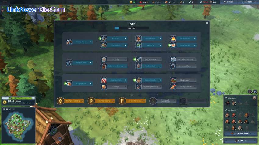 Hình ảnh trong game Northgard (screenshot)