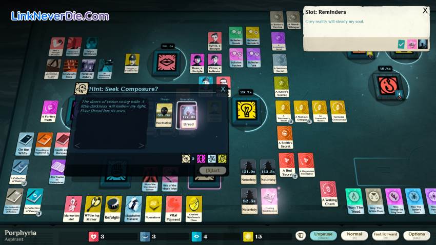 Hình ảnh trong game Cultist Simulator (screenshot)