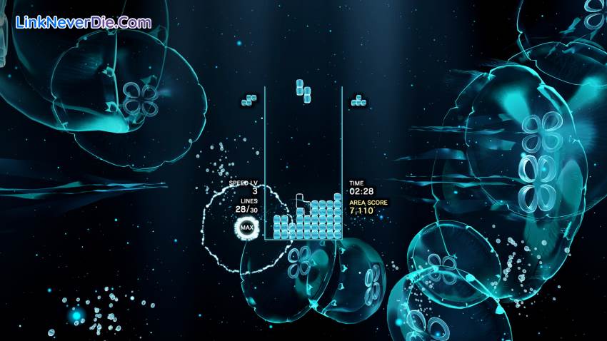 Hình ảnh trong game Tetris Effect (screenshot)