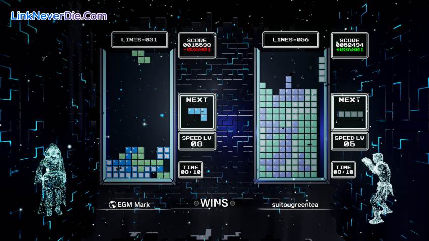 Hình ảnh trong game Tetris Effect (screenshot)