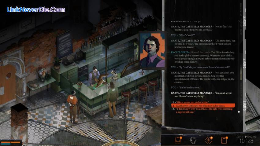 Hình ảnh trong game Disco Elysium (screenshot)