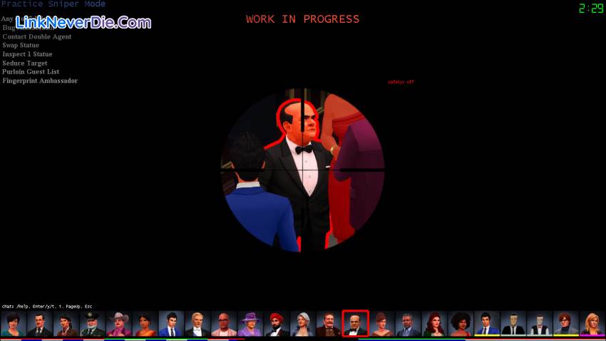 Hình ảnh trong game SpyParty (screenshot)