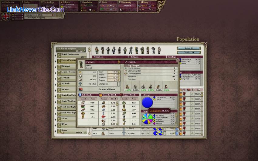 Hình ảnh trong game Victoria II (screenshot)