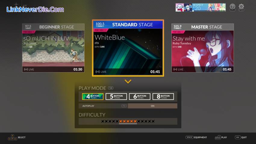 Hình ảnh trong game DJMAX RESPECT V (screenshot)