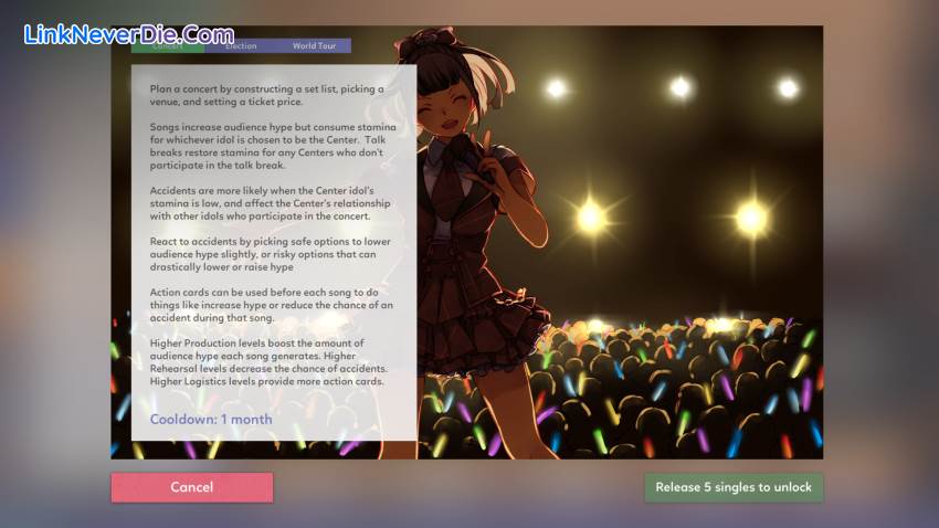 Hình ảnh trong game Idol Manager (screenshot)