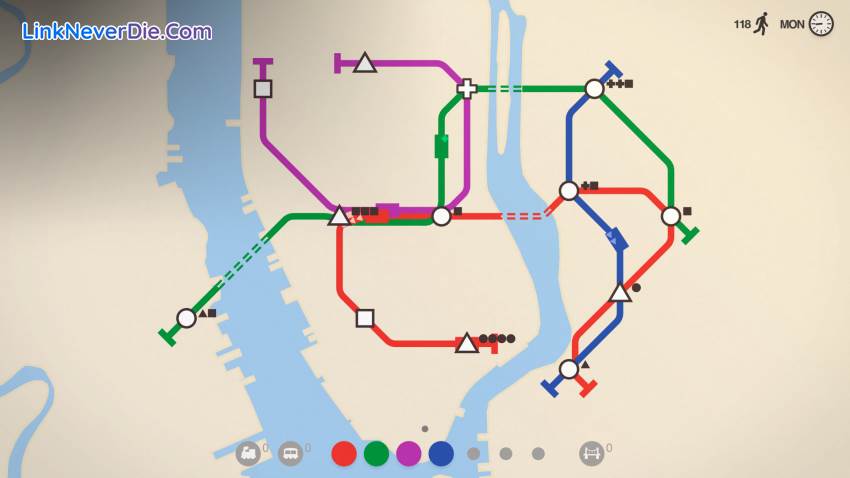 Hình ảnh trong game Mini Metro (screenshot)