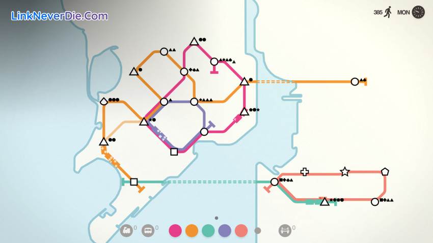 Hình ảnh trong game Mini Metro (screenshot)