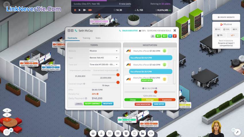 Hình ảnh trong game Startup Company (screenshot)