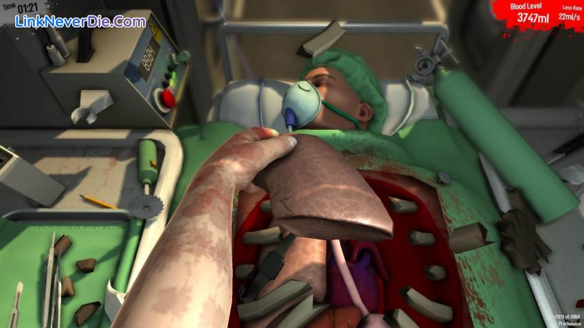 Hình ảnh trong game Surgeon Simulator (screenshot)