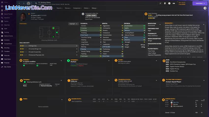 Hình ảnh trong game Football Manager 2024 (screenshot)