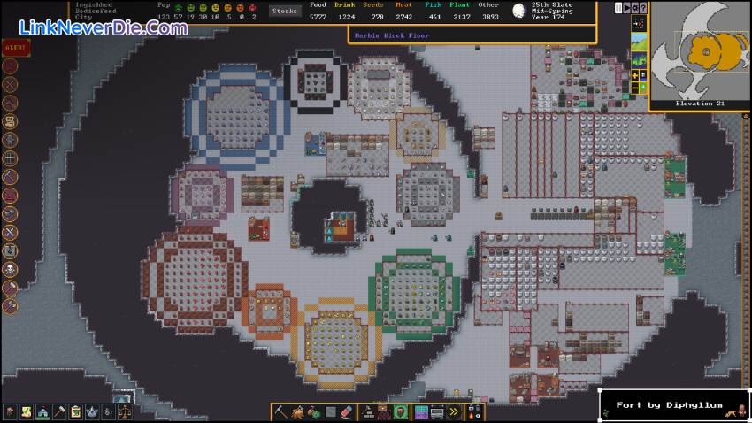 Hình ảnh trong game Dwarf Fortress (screenshot)