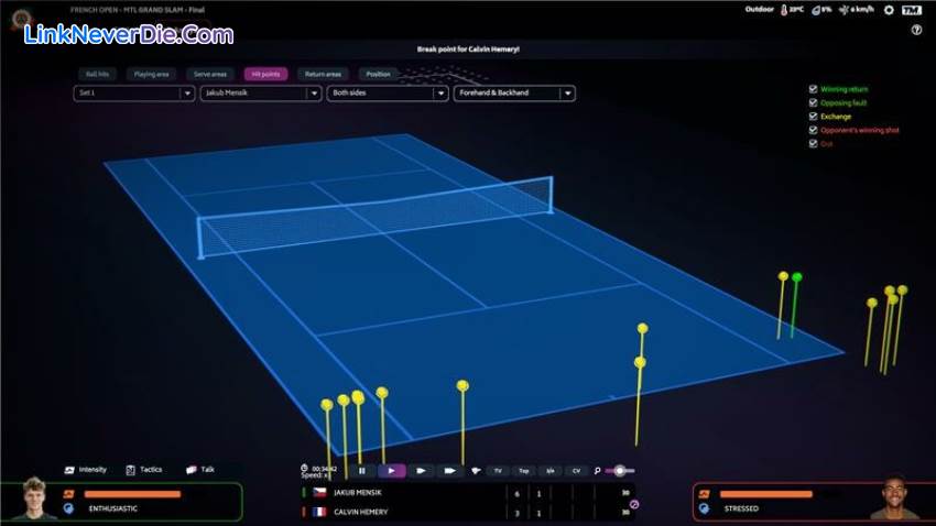 Hình ảnh trong game Tennis Manager 2024 (screenshot)