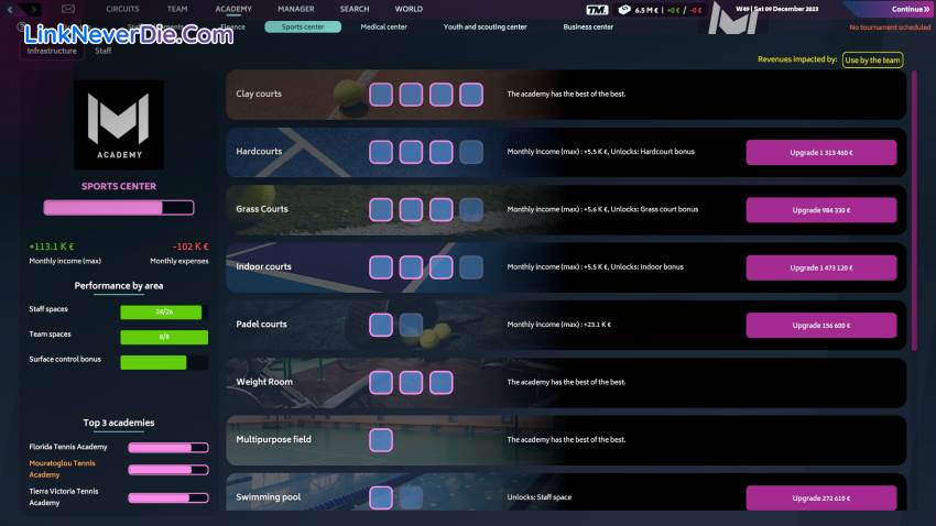 Hình ảnh trong game Tennis Manager 2024 (screenshot)