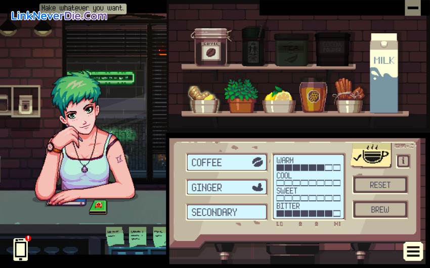 Hình ảnh trong game Coffee Talk (screenshot)