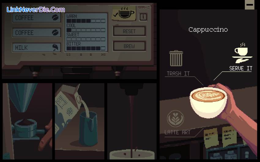 Hình ảnh trong game Coffee Talk (screenshot)