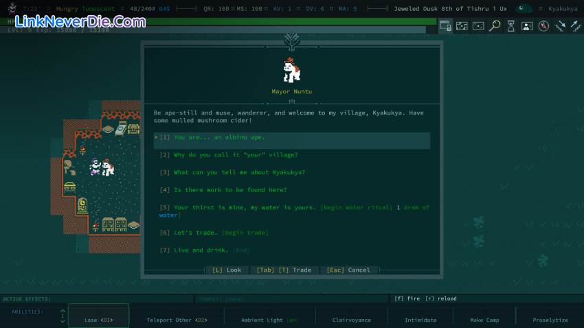 Hình ảnh trong game Caves of Qud (screenshot)