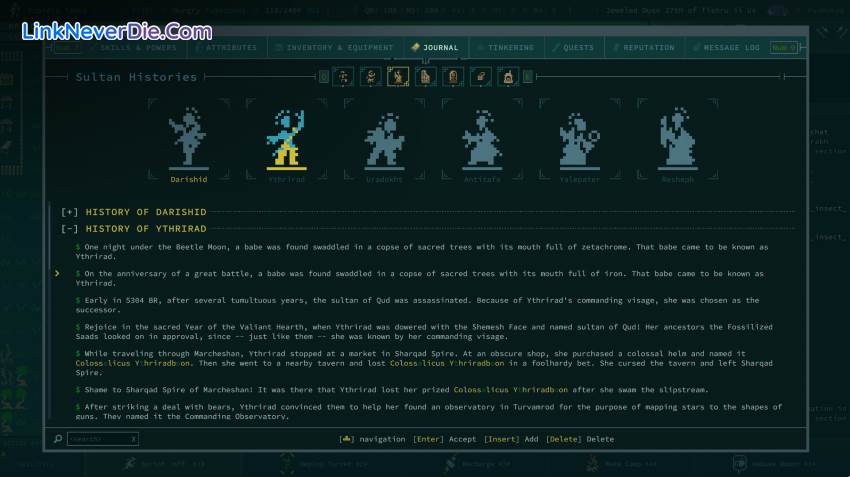 Hình ảnh trong game Caves of Qud (screenshot)