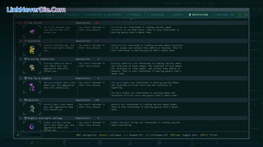 Hình ảnh trong game Caves of Qud (screenshot)